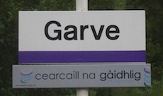 Garve station sign