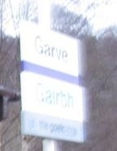 Garve station sign
