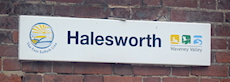 Halesworth station sign