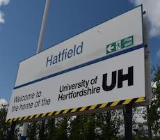 Hatfield station sign