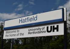 Hatfield station sign