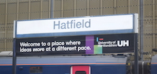 Hatfield station sign