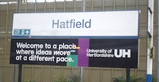 Hatfield station sign