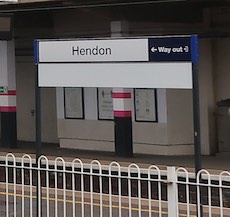 Hendon station sign