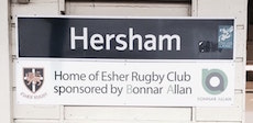 Hersham station sign