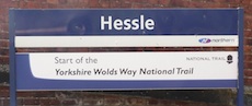 Hessle station sign