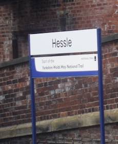 Hessle station sign
