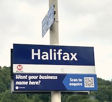 Halifax station sign
