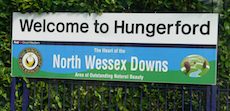 Hungerford station sign