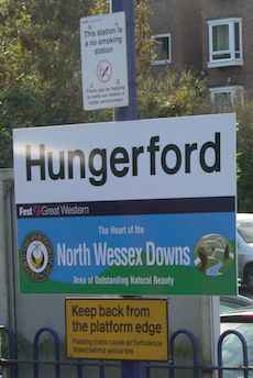 Hungerford station sign