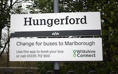 Hungerford station sign