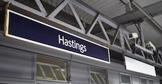 Hastings station sign