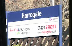 Harrogate station sign