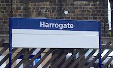 Harrogate station sign