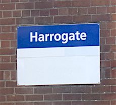 Harrogate station sign