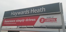 Haywards Heath station sign