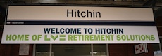 Hitchin station sign