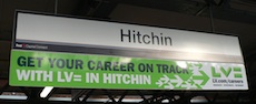Hitchin station sign