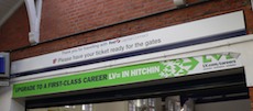 Hitchin station sign