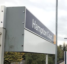 Hampton Court station sign