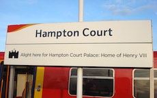 Hampton Court station sign