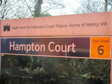 Hampton Court station sign