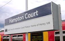 Hampton Court station sign
