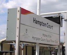 Hampton Court station sign