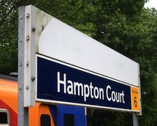 Hampton Court station sign