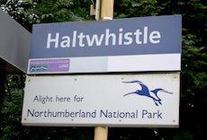 Haltwhistle station sign
