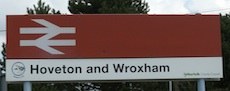 Hoveton station sign