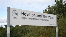 Hoveton station sign