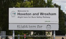 Hoveton station sign