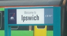 Ipswich station sign