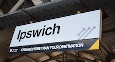 Ipswich station sign