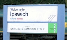 Ipswich station sign