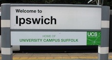 Ipswich station sign