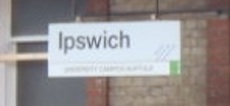 Ipswich station sign