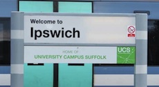 Ipswich station sign