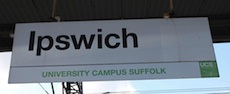 Ipswich station sign