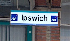 Ipswich station sign