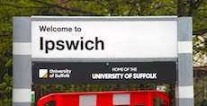 Ipswich station sign