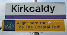 Kirkcaldy station sign