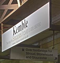 Kemble station sign