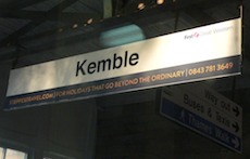 Kemble station sign