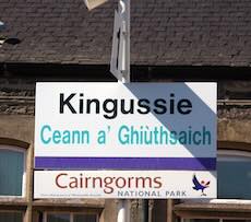 Kingussie station sign