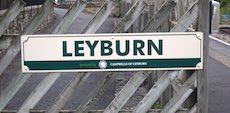 Leyburn station sign