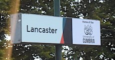 Lancaster station sign