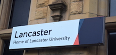 Lancaster station sign