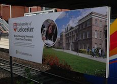 Leicester station sign